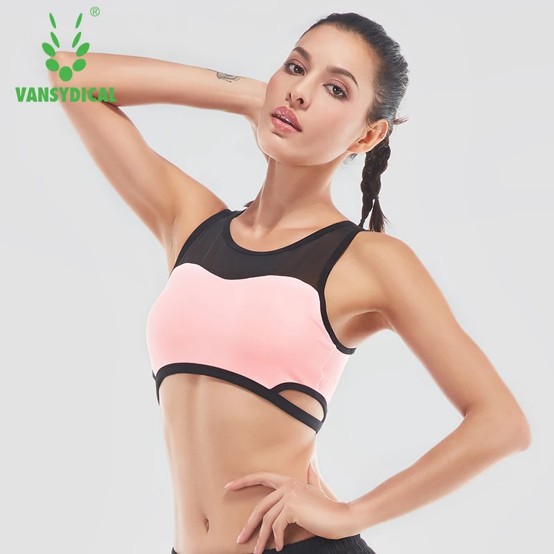 Vansydical Спортивное нижнее белье для женщин бег ударопрочный фитнес Йога сбор