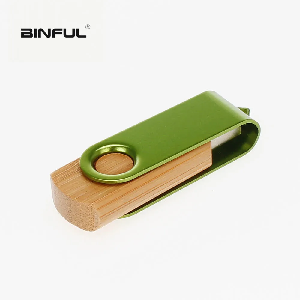 Деревянный поворотный USB флеш-накопитель 128 ГБ usb карта памяти 4 ГБ 8 ГБ флеш-накопитель 16 ГБ 32 ГБ 64 ГБ персональный usb 2,0 индивидуальный логотип - Цвет: green