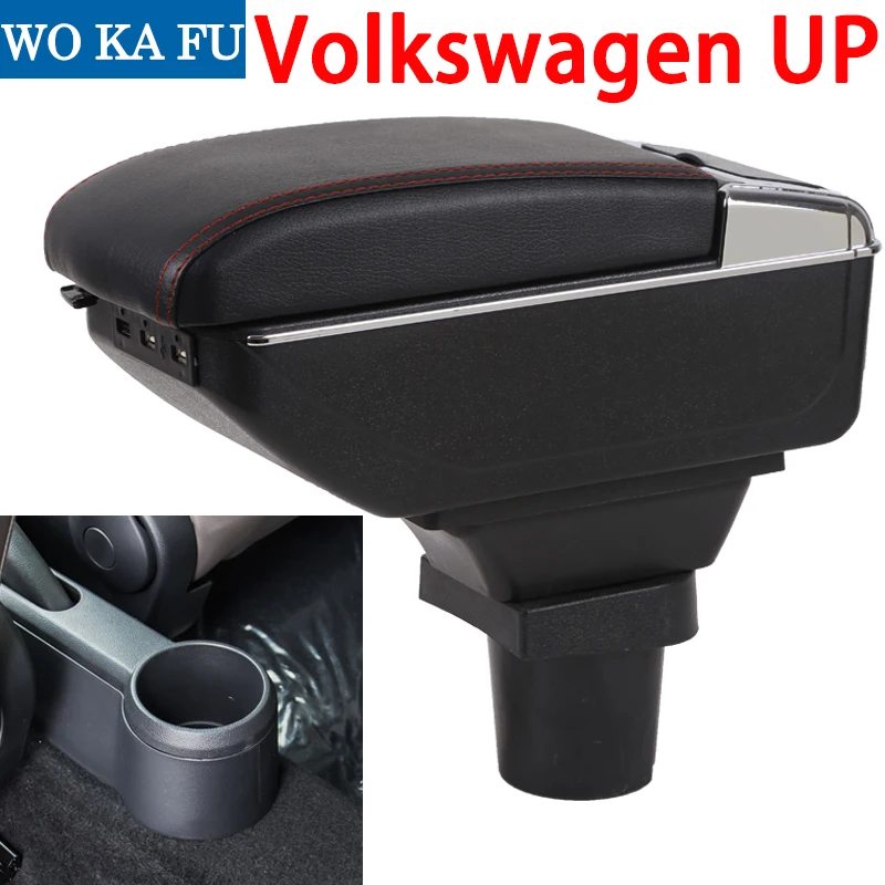 

for Volkswagen UP! armrest box universal car center console caja modification accessories double raised with USB