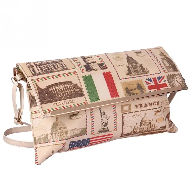

2016 Newest Fashion Women Lady Envelope Graffiti Pattern Clutch Handbag Shoulder Purse Bag