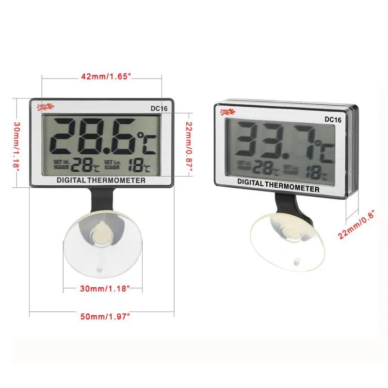 lcd digital fish tank aquarium thermometer submersible water