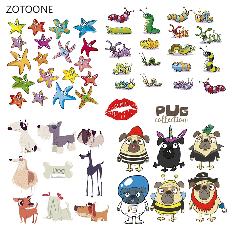 

ZOTOONE Stripe Animal Iron on Transfer Patches on Clothing Diy Patch Heat Transfer for Clothes Decoration Stickers Accessories G