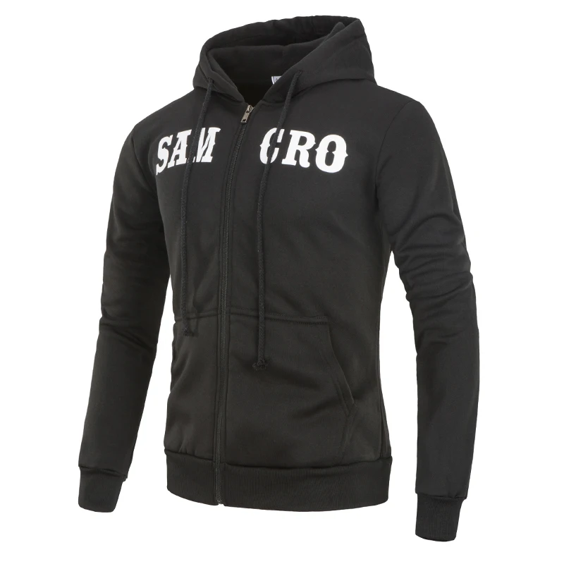

2018 Winter Mens Hoodie Pocket Male Casual Letters printing Sweatshirt Hoodies Slim Zipper Hoody Coat Men Fashion Hoodies 4XL HJ