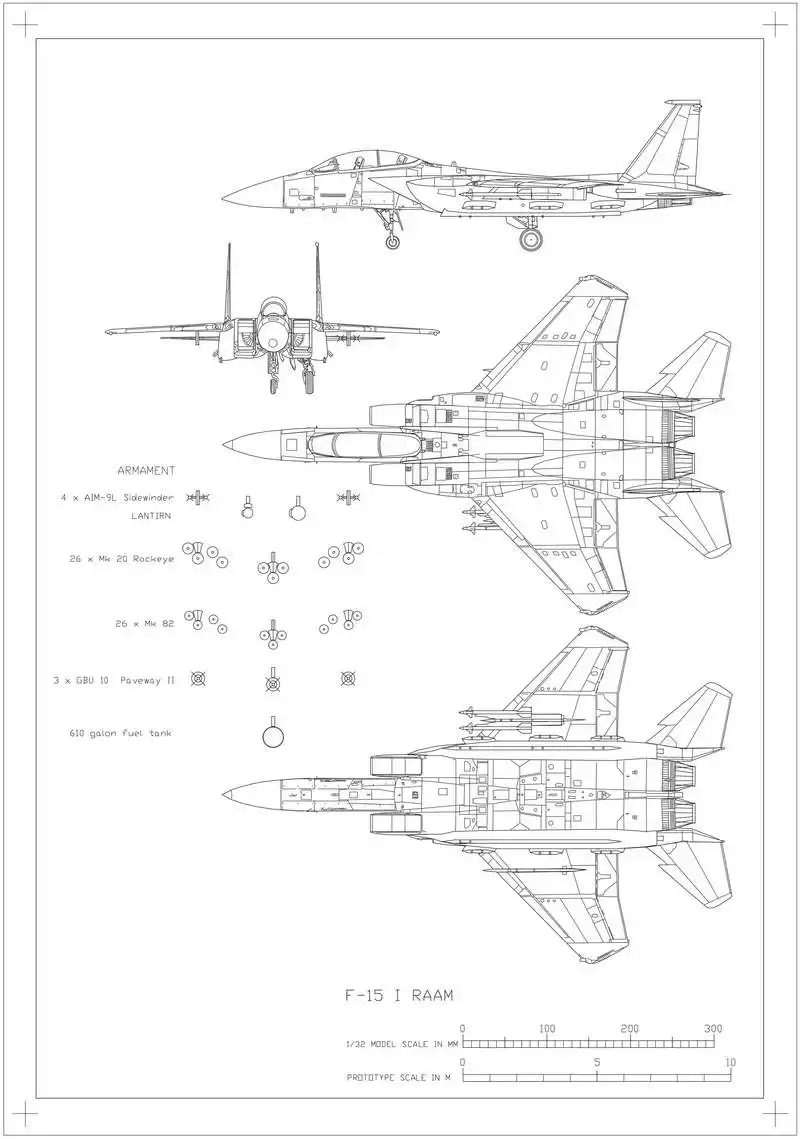 60 см длина самодельная Бумажная модель 1:32 Масштаб F-15I RAAM Dual-roal Fighter версия высокой четкости 3D Трафарет для бумаги "сделай сам" игрушка