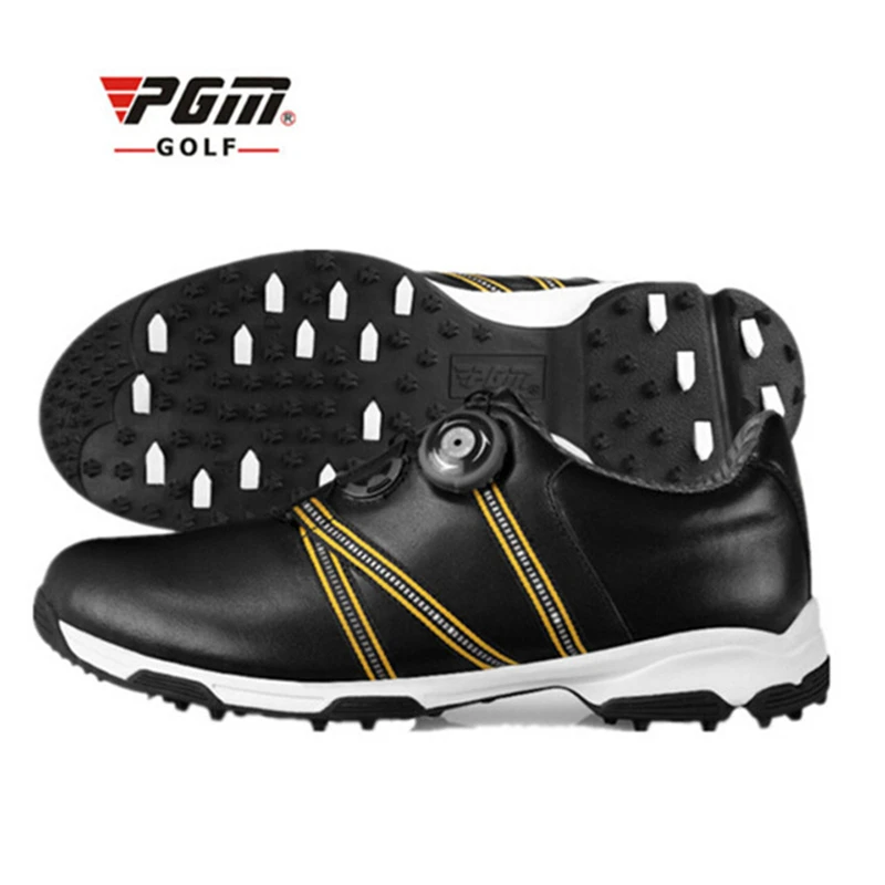 

Men Golf Shoes Waterproof Outdoor Sports Shoes Eva Midsole Breathable Skidproof Sneakers Spikes Leather Wearable Shoes AA51041