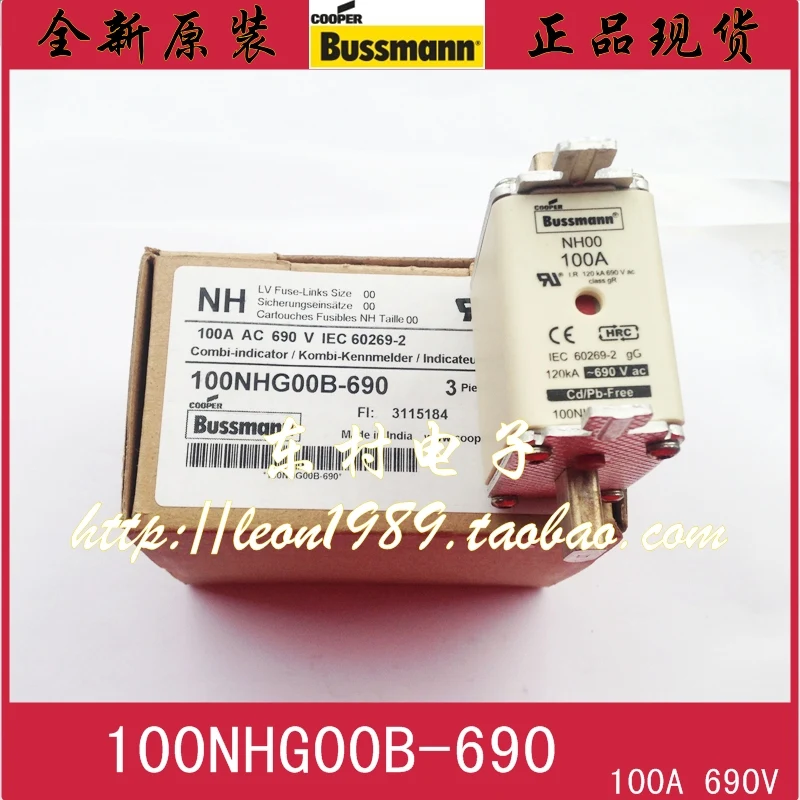 [SA] Оригинальные предохранители Bussmann NH00 100A 100NHG00B-690 690V gL / gG -- 5 шт./лот | Обустройство