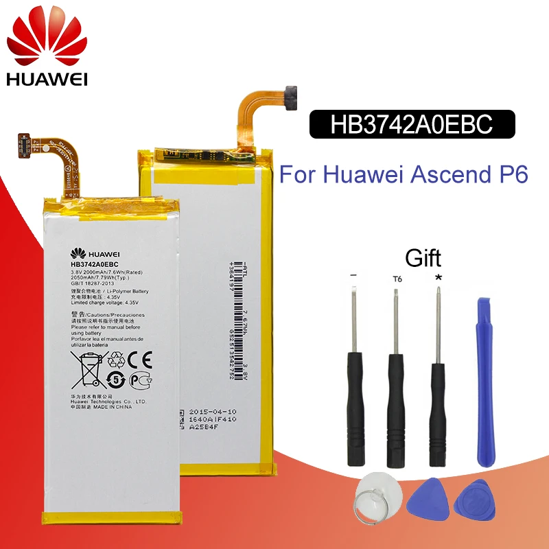 Hua Wei Original Replacement Phone Battery HB3742A0EBC for Huawei P6 G6 G621 TL00 G620 C8817D