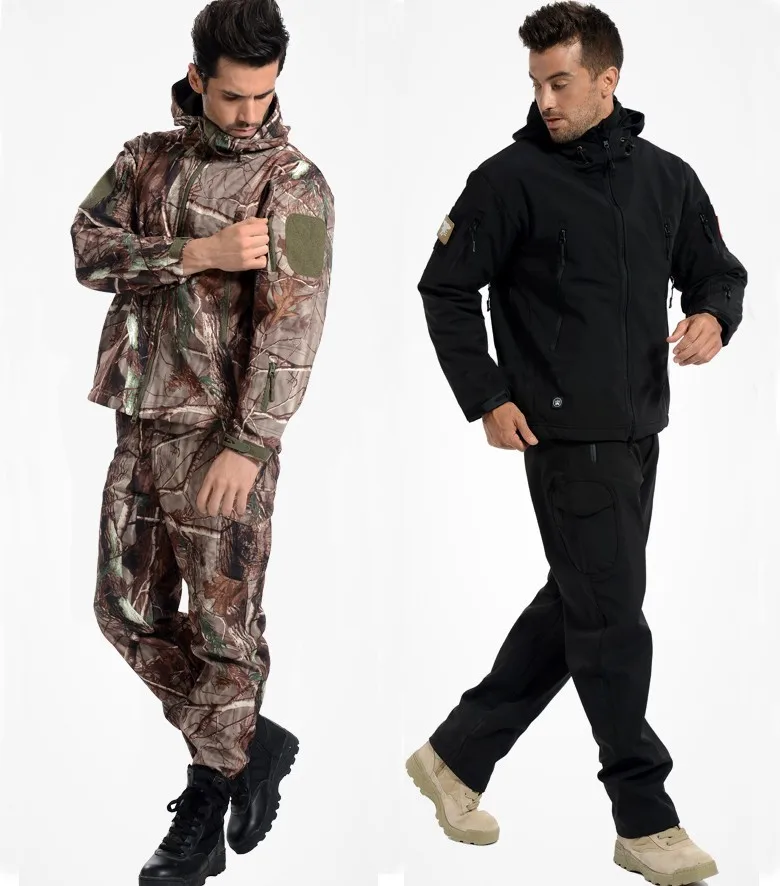 tad equipamentos tático concha macia jaqueta de caminhada ao ar livre masculina exército militar caçador prova roupas conjunto jaqueta militar