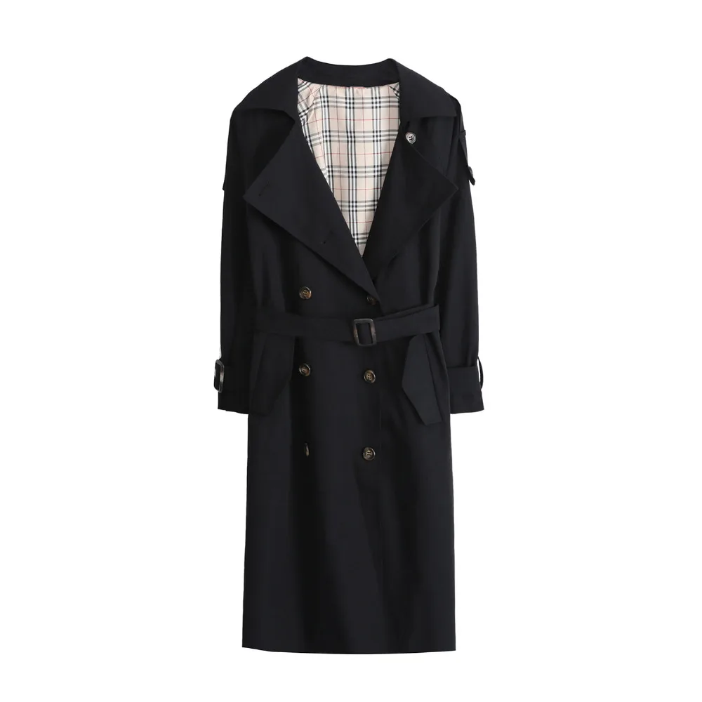 

Spring fashion new long trench coat xxxxl plus size women