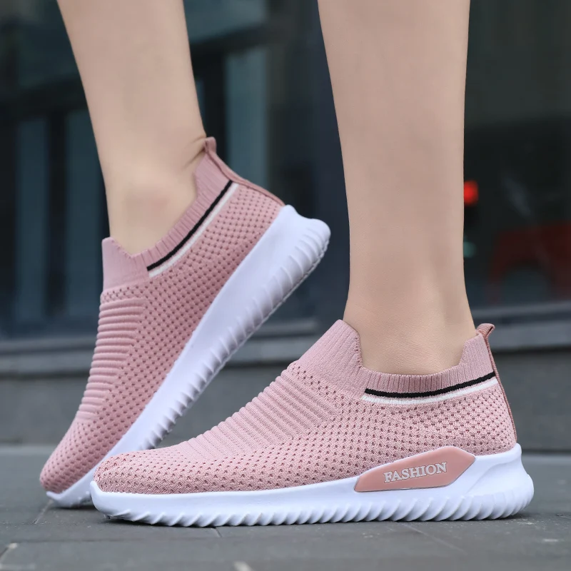 Sneakers Women Sport Shoes Lace-Up Beginner Rubber Fashion Mesh Round Cross Straps Flat Sneakers Running Shoes Casual Shoes (11)