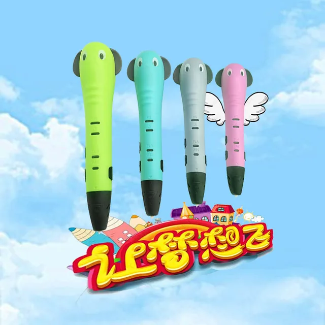 Special Price 2018 3D Pen Original BAPASCO 3D Printing Pen Elephant Appearance Drawing Pen 3D Model 5V2A Kids Best birthday Gift 3D Doodle Pen