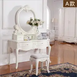 Белый Европейский зеркальный стол комод французская мебель для спальни o1191