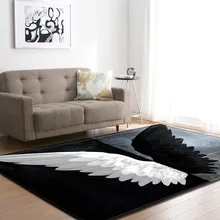 Mandala Angel Feather Print Carpet for Livingroom Bedroom Blanket Doormat Outdoor Prayer Parlor Floormat Anti-slip Rug tapete