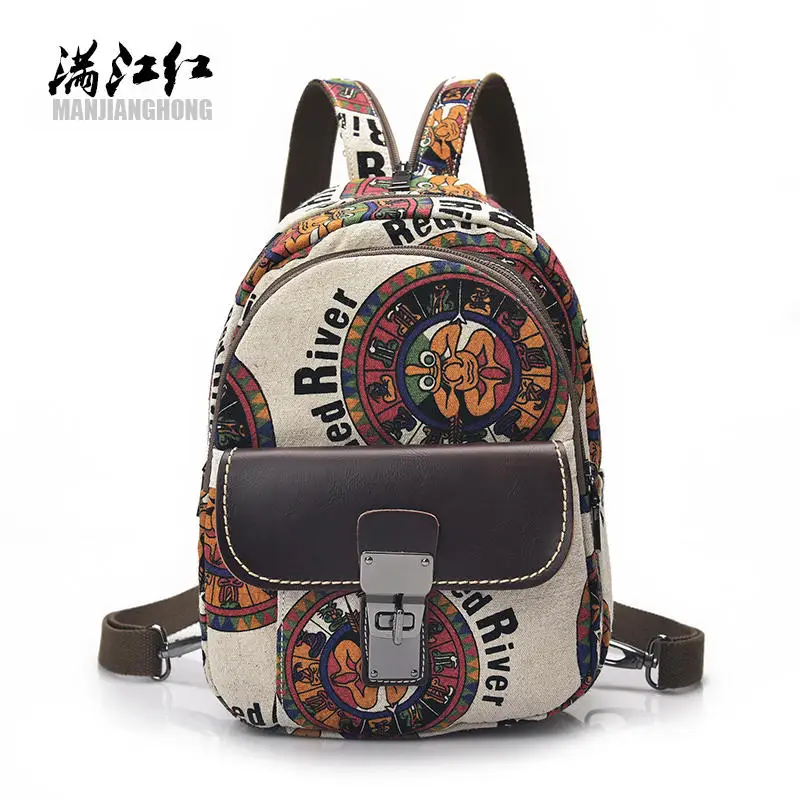 Fashion Women Backpack Cartoon Print Canvas Shoulder Student Bag For Teenage Girls Casual Small Women Travel Backpack Bag 1379 Fashion Women Backpack Cartoon Print Canvas Shoulder Student Bag For Teenage Girls Casual Small Women Travel Backpack Bag 1379