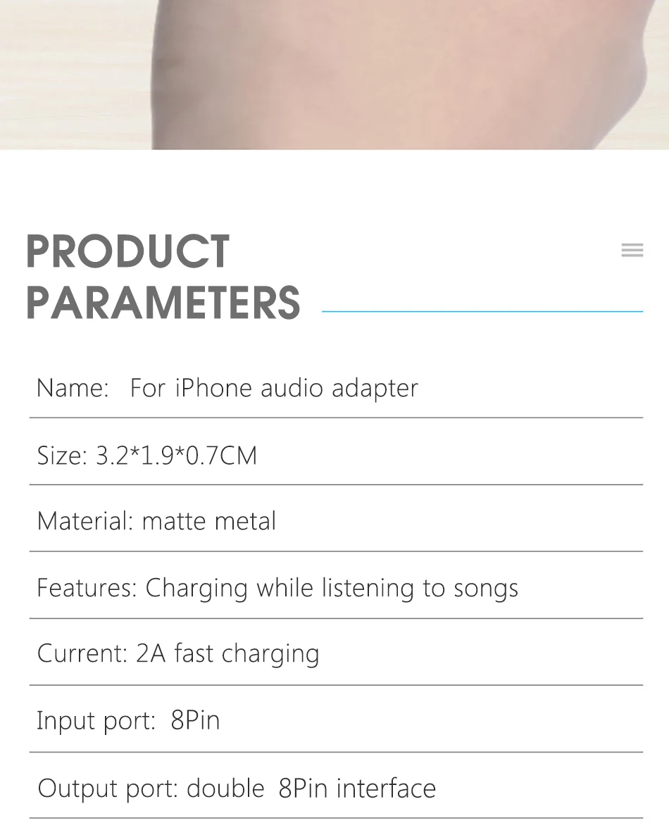 !ACCEZZ 3 IN 1 Earphone Audio Adapter For iphone  X 8 7 Plus XS MAX XR Fast Charge Listening Adapter Dual Lighting AUX Splitter (7)