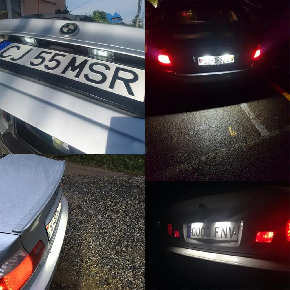 

A Pair 18 SMD WHITE LED LICENSE PLATE LIGHT For 98-05 BMW E46 325i 328i 330i 4D TOURING