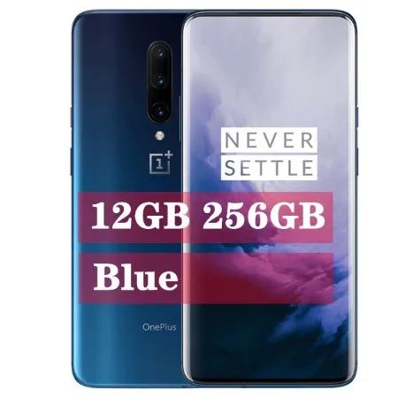 Global Oneplus 7 Pro смартфон кислород Android Snapdragon 855 AMOLED Восьмиядерный 6,6" 3120x1440 изогнутый край OTA 30W Мобильный - Цвет: 12GB  256GB Blus