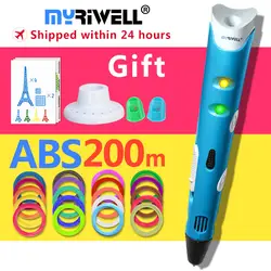 Myriwell 3d Ручка 3d ручки, 1,75 мм ABS/PLA нити, 3d модель, волшебная ручка, для детей подарок на день рождения Рождественский подарок новый год подарок