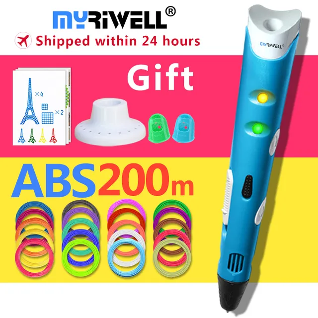 Special Offers myriwell 3d pen 3d pens,1.75mm ABS/PLA Filament, 3d model, 3d magic pen,,Kids birthday present Christmas present new Year gift