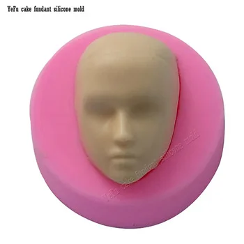 DIY Boy Face Silicone Mold Fondant Molds Cake Decorating Tools man Gumpaste Mould Polymer Clay Resin Molds F0790