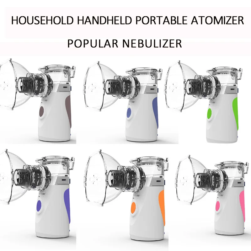 PRCMISEMED Mini Handheld Portable Nebulizer Rechargeable USB Cold Mist Inhaler Kit For Adult Children- multiple colors