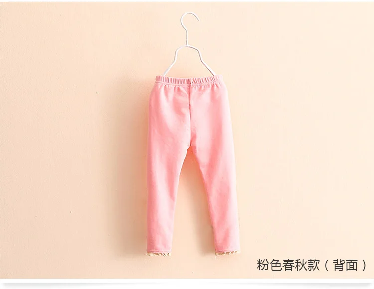 2018 Summer Kids Children Cotton Pink Gray Navy Blue Full Length Capri With Bow Flower Foral Lace Baby Girl Leggings Children (2)
