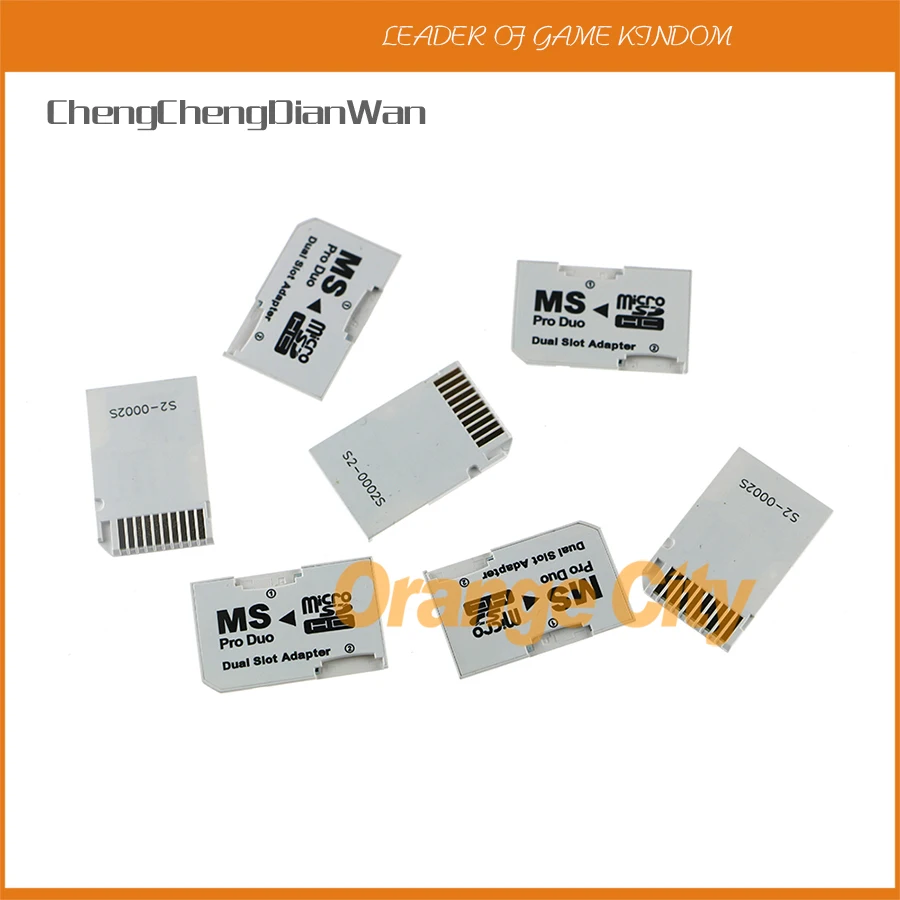 Chengchengdianwan 6Pcs Dual 2 Slot Micro Per Sd Sdhc Tf A Memory Stick Ms Card Pro Duo Reader Adapter Per Psp 1000 2000 3000