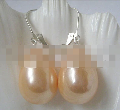 

1419 golden drip south sea shell pearl earring