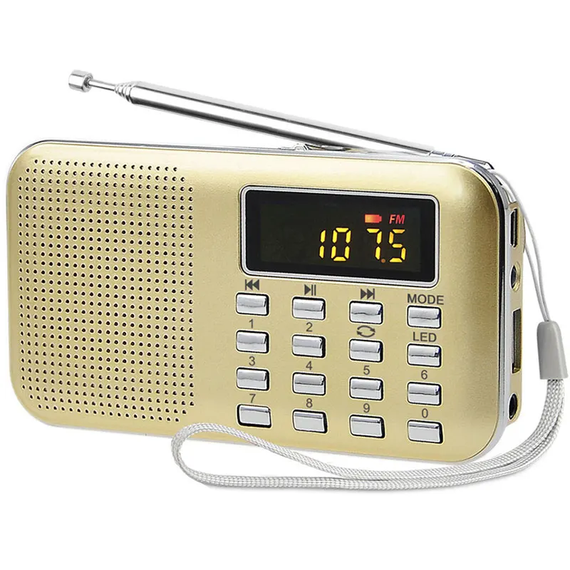 FM Radio Stereo Digital Radio Receiver FM Radio Speaker Music Player TF