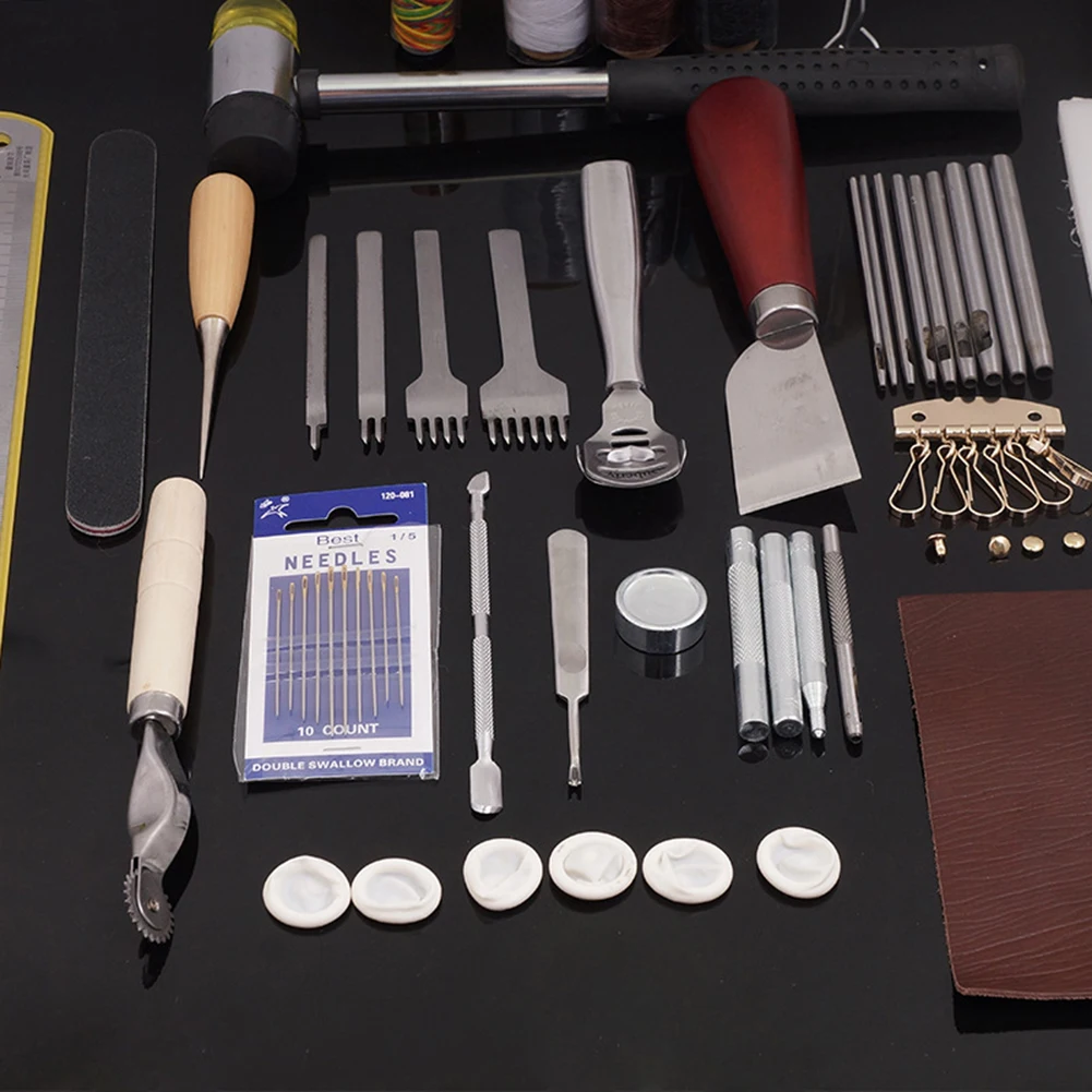

61PCS Leather Craft Tool Leather Sewing Tools Kit