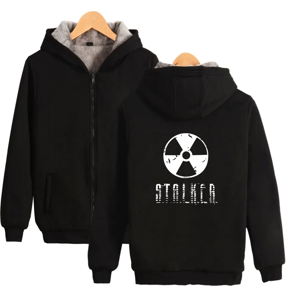 Толстовка Stalker на молнии модная одежда для игр брендовая Толстая теплая