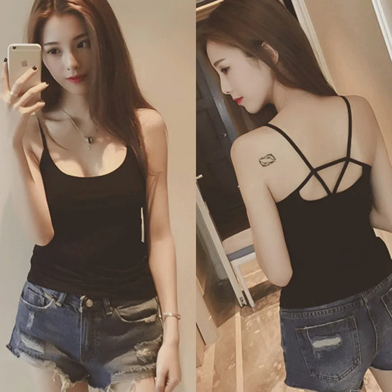 

Summer Sexy Tops Fashion Sexy Camisoles Women Crop Top Sleeveless Shirt Sexy Slim Lady's Short Undershirt Breathable Modal Camis