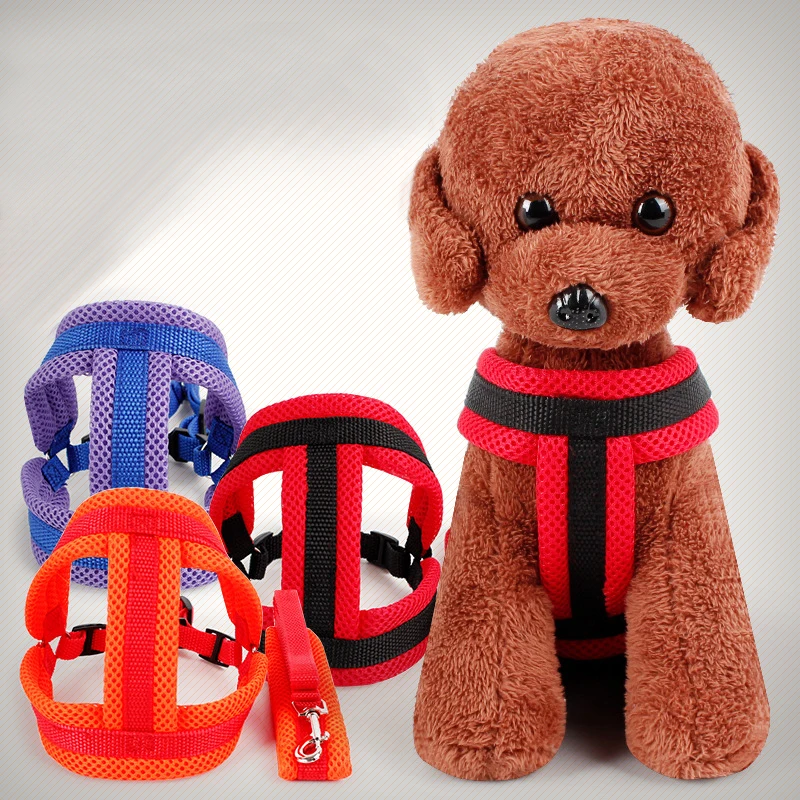 Pet Mesh Vest Puppy Control Harness Leash Collar Chest Training Strap S