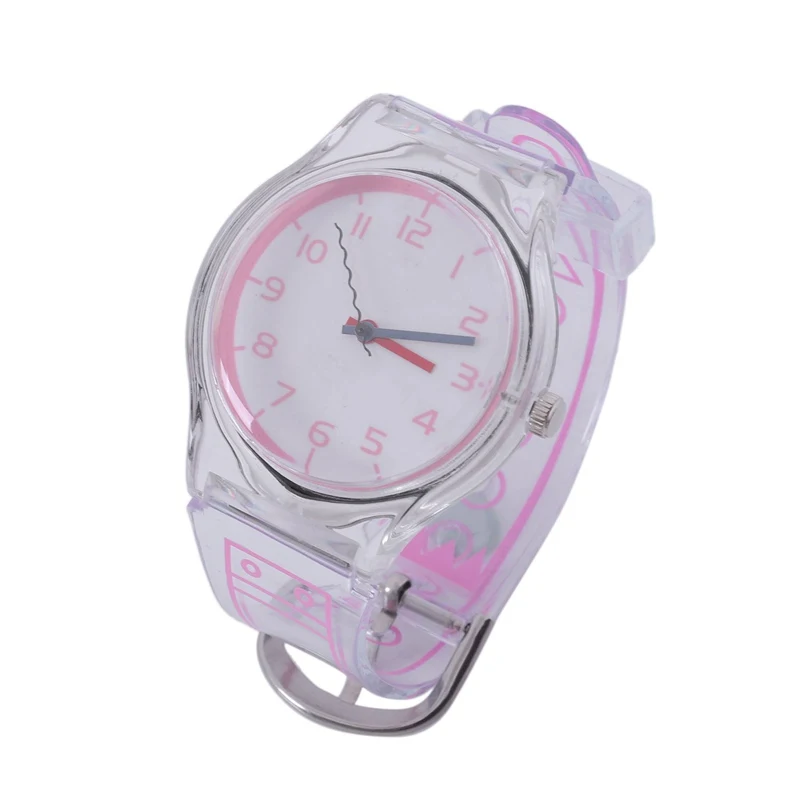 Детские часы желе цвет свежий студенческий прозрачный Harajuku стиль личности цифровой Девочки Мальчики кварц
