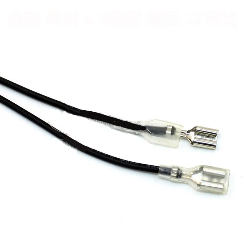 100 Pcs 20cm 22AWG Red 6.3mm Crimp Terminal Cable Female Spade