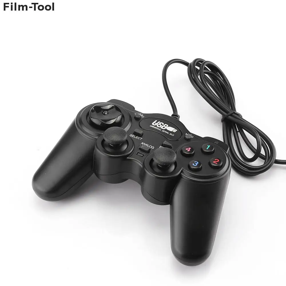 Проводной геймпад джойстик USB2.0 Shock Joypad игровой контроллер для ПК ноутбука