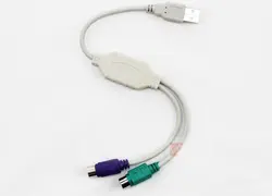 Оптовая продажа 2 шт USB 2,0 PS/2 PS2 чипе внутри кабель адаптер провода шнура для клавиатуры/мышь/сканер штрих-кода/KVM switch