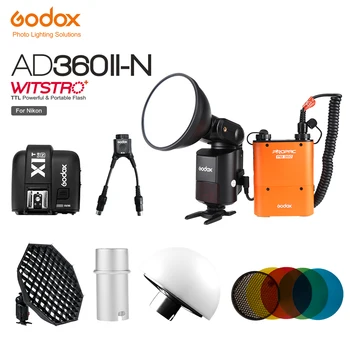 

Godox AD360II-N 360W GN80 TTL Outdoor Powerful Speedlite Flash + X1T-N TTL Transmitter + PB960 Power Pack Orange + AD-S7 Softbox