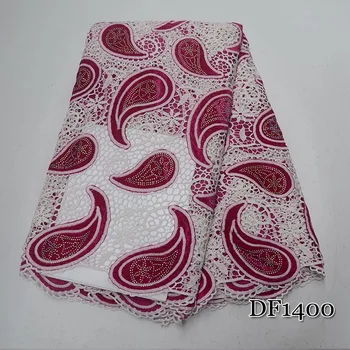 

Beautifical guipure lace fabric 2017 african cord lace fabrics white and pink wedding cord lace 5yards high quality
