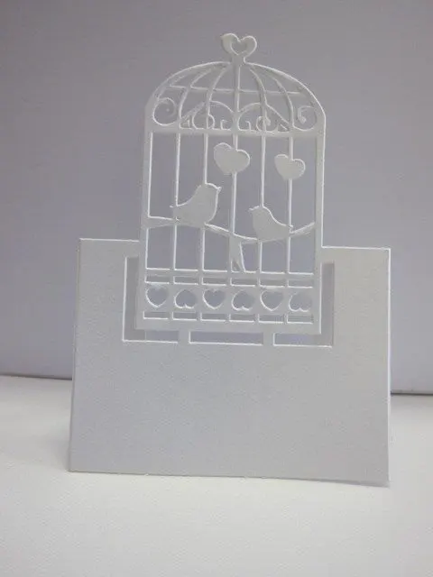 

Bird Cage tent place cards Wedding bridal baby shower seating table number name Tented Escort Card
