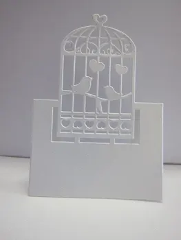 

Bird Cage tent place cards Wedding bridal baby shower seating table number name Tented Escort Card