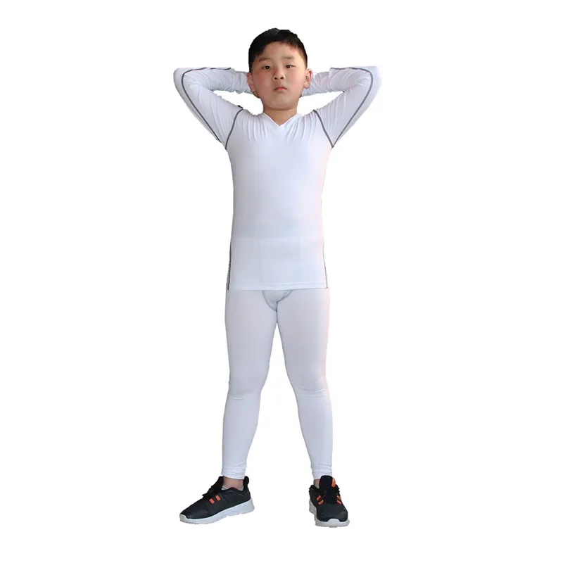 

2019 Newest Kids Long Underwear Skin Base Layer Shirts and Pants Quick Dry Football Basketball Tops Bottom Moisture Wicking