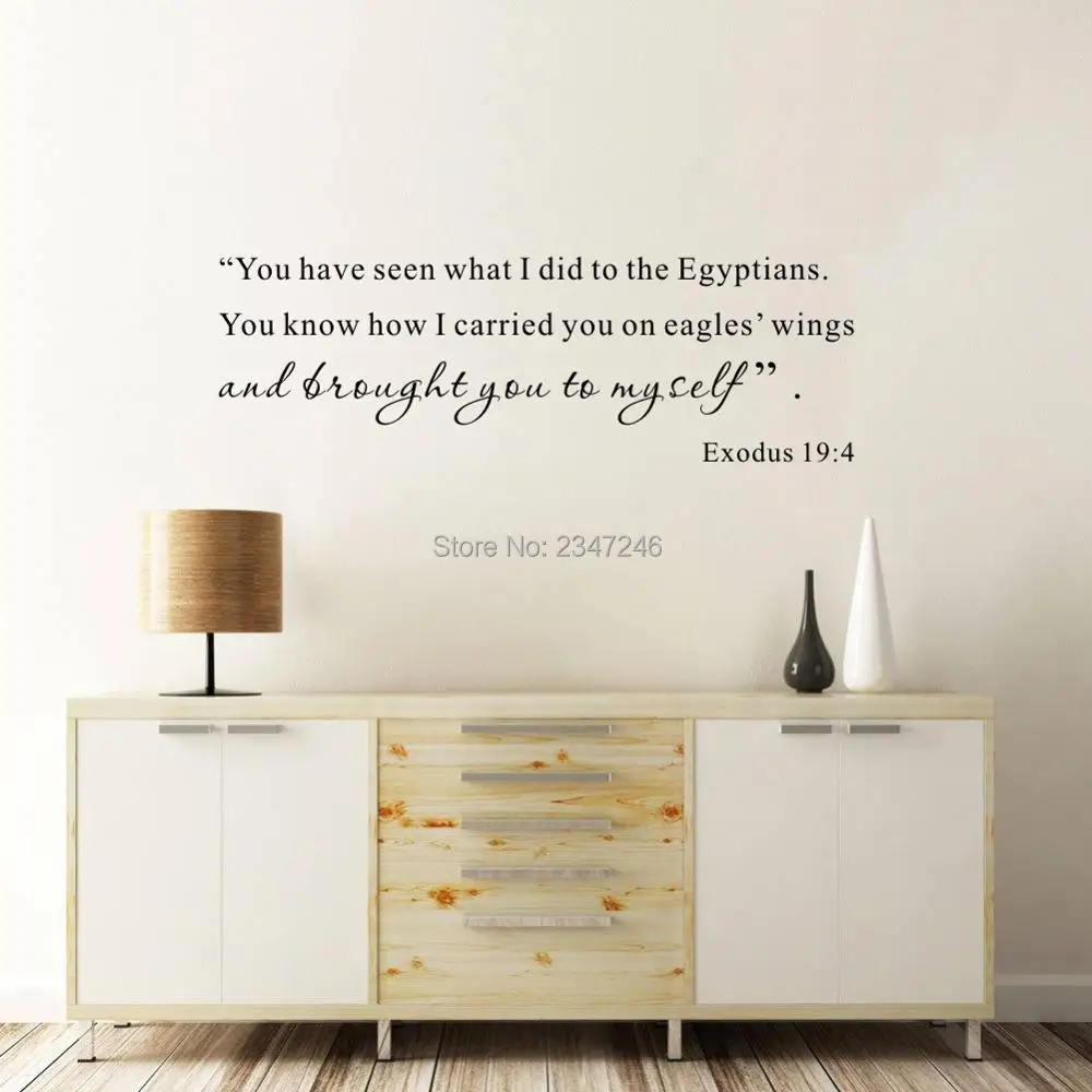

Bible Quotes Wall stickers Exodus You have Seen What I Did Art Mural Decals for Home Decor