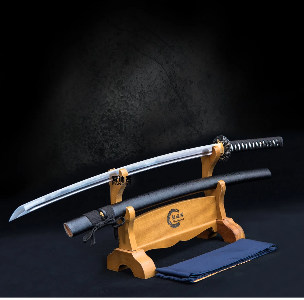 Tsuba углеродистая сталь японский катана самурайский острый меч может отрезать дерево высокая 1060 углеродистая сталь нож для фигурного катания дракона настоящий Катана swor
