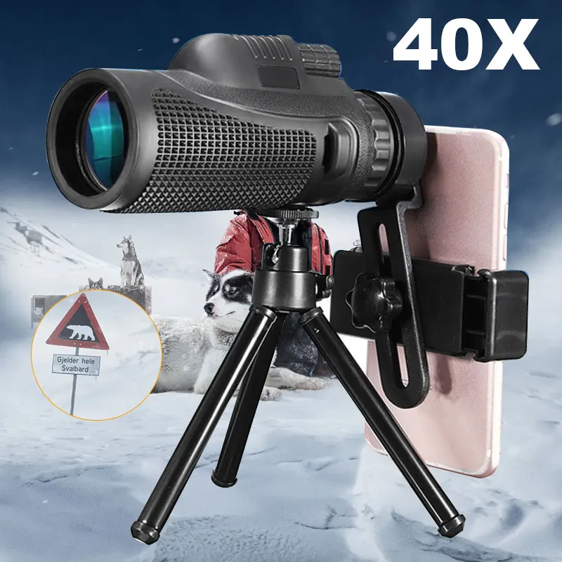 40X60 Zoom Phone Camera Lens Telescope Lens Mobile Phone Photo Camera Universal Portable Monocular Multi-Purpose Clamp