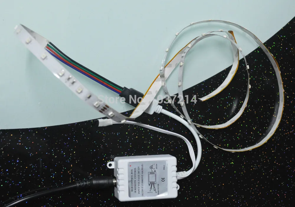 Бесплатная доставка только 1 м без воды 3528 RGB светодиодные ленты гибкий свет + 24 ключа ИК пульт дистанционного управления