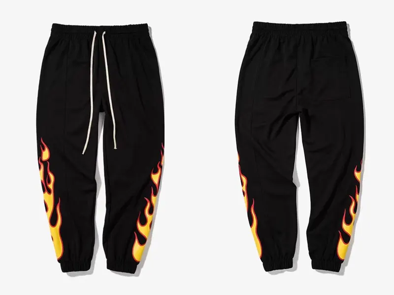 Flame Fire Printed Harem Pants 1
