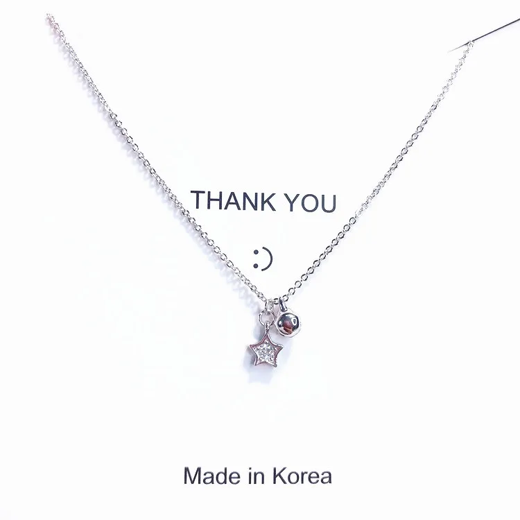 shining star bell necklace women Hypoallergenic fadeless fashion jewelry for women girl gift