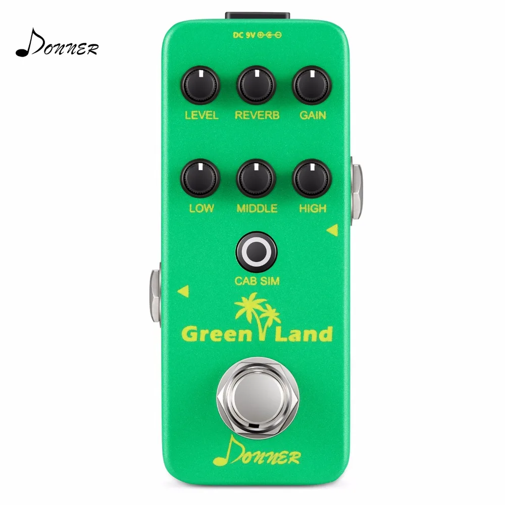 Donner Effect Pedal Green Land Mini Electric Guitar Preamp