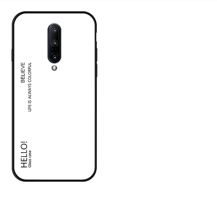 MUCHI для Oneplus 7 Pro Чехол из закаленного стекла Роскошная градиентная мягкая силиконовая рамка задняя крышка для One Plus 7 чехол для телефона